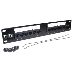 Патч-панель TWT 10", 12 портов, UTP, кат.5E, 1U